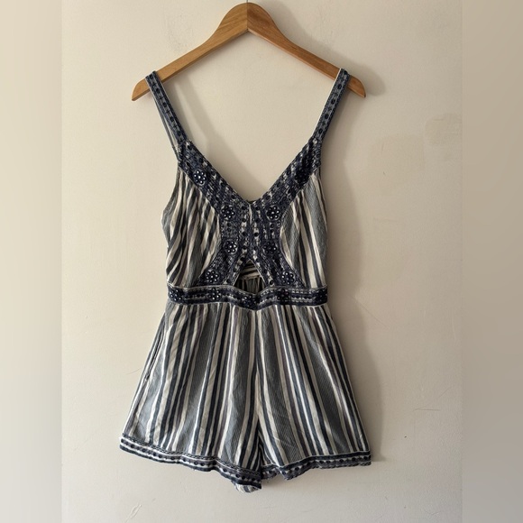 American Eagle Outfitters Pants - American Eagle Blue and White Striped Romper